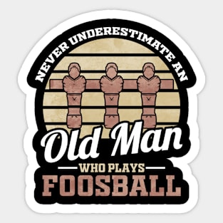 Foosball Old Man Foosball Player Sticker